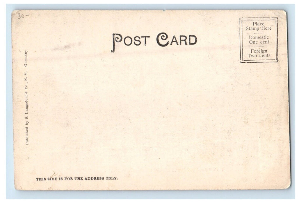 c1905 High School And Public Library Building Huntington Indiana IN Postcard