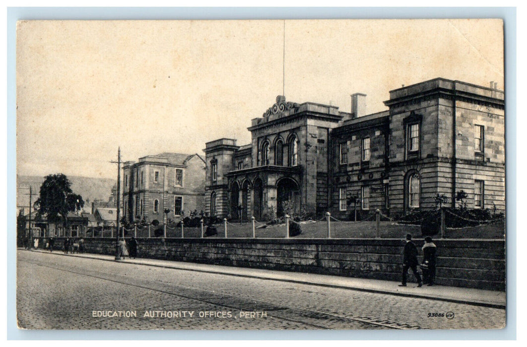 c1910s Education Authority Offices, Perth Australia Valentines Postcard