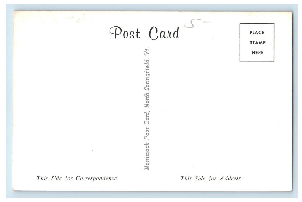 c1950's Town Hall Building Cars Agawam Massachusetts MA Vintage Postcard