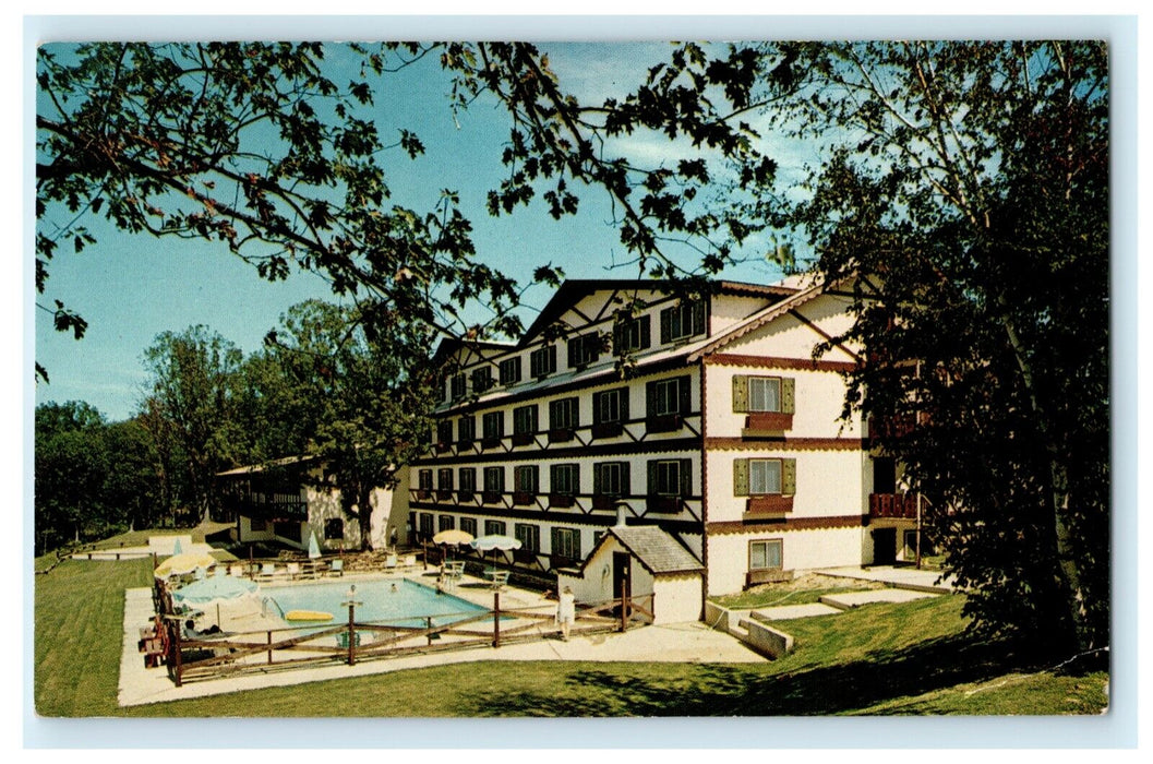 Chestnut Mountain Lodge Galena Illinois IL Unposted Vintage Hotel Postcard