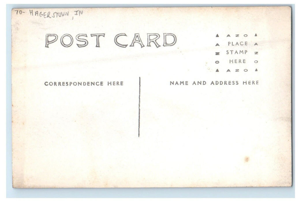 c1910's View Of Dirt Rock Road To Hangerstown Indiana IN RPPC Photo Postcard
