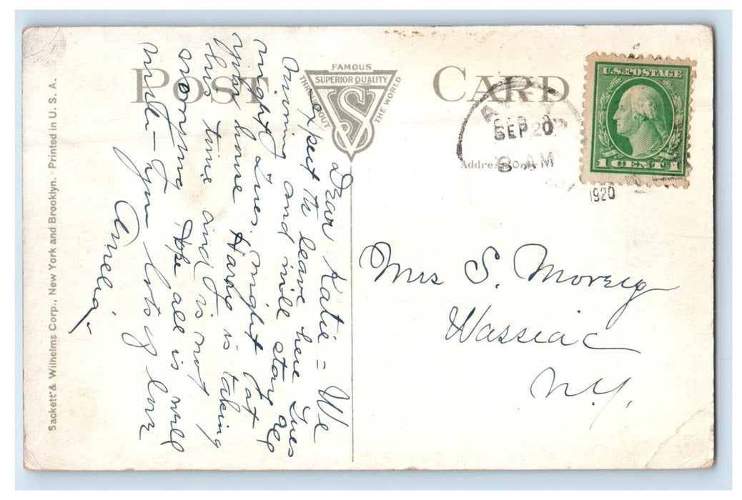 1920 Bird's Eye View Brigade Quarters Camp Devens Ayer Massachusetts MA Postcard