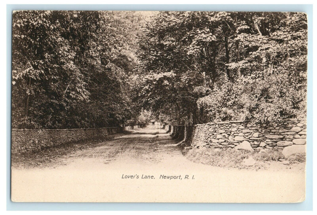 c1905 Lover's Lane Newport Rhode Island RI Unposted Antique Postcard