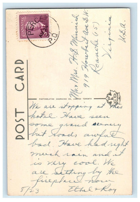 1951 La Normandie Hotel and Ste Anne Perce Quebec Canada Posted Postcard