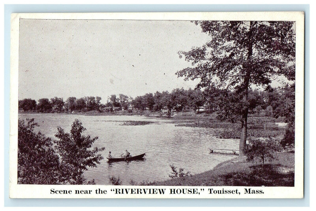 1915 Scene Near "Riverview House", Touisset Massachusetts MA Antique Postcard