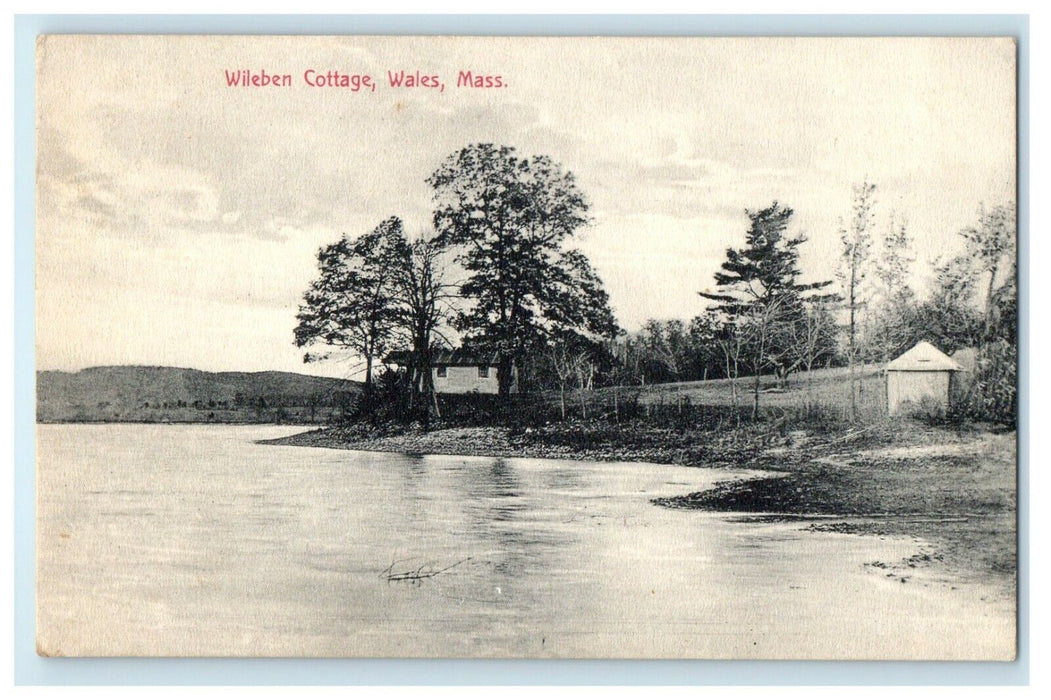 1910 Wileben Cottage Wales Massachusetts MA Posted Antique Postcard