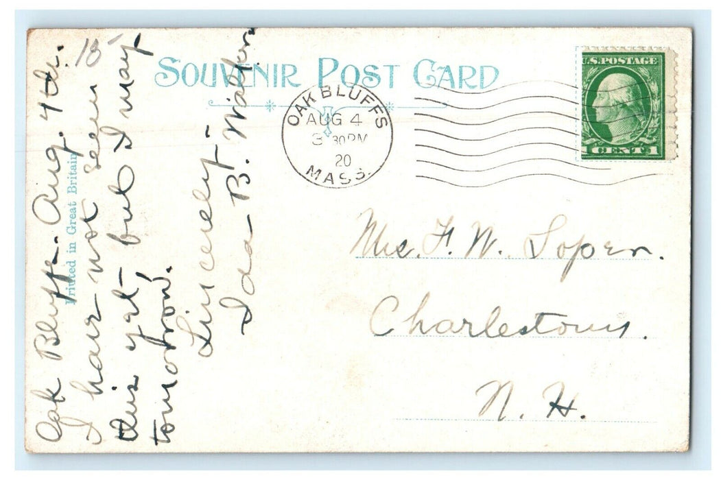 1920 DAR Building, Martha's Vineyard Haven, Massachusetts MA Antique Postcard