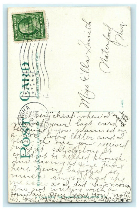 1911 Harbor View Kenosha Wisconsin WI Steamer Ship Posted Postcard