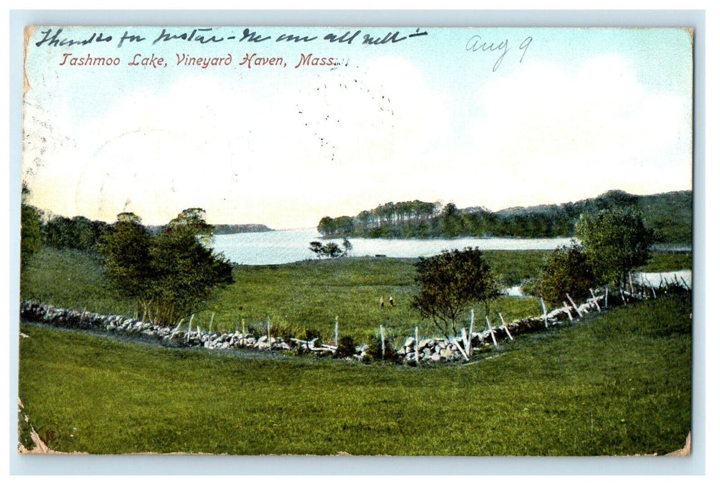 1907 Tashmoo Lake, Martha's Vineyard Haven, Massachusetts MA Antique Postcard