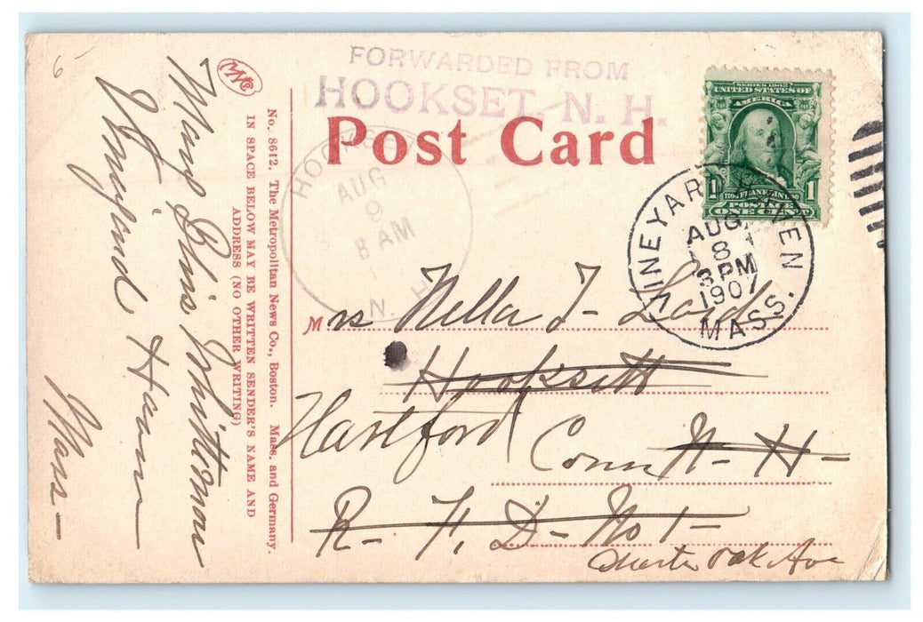 1907 Tashmoo Lake, Martha's Vineyard Haven, Massachusetts MA Antique Postcard