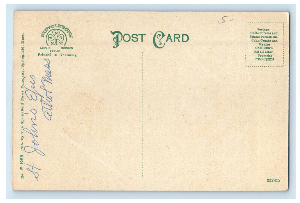 c1910 St. John's Episcopal Church Athol Massachusetts MA Posted Postcard