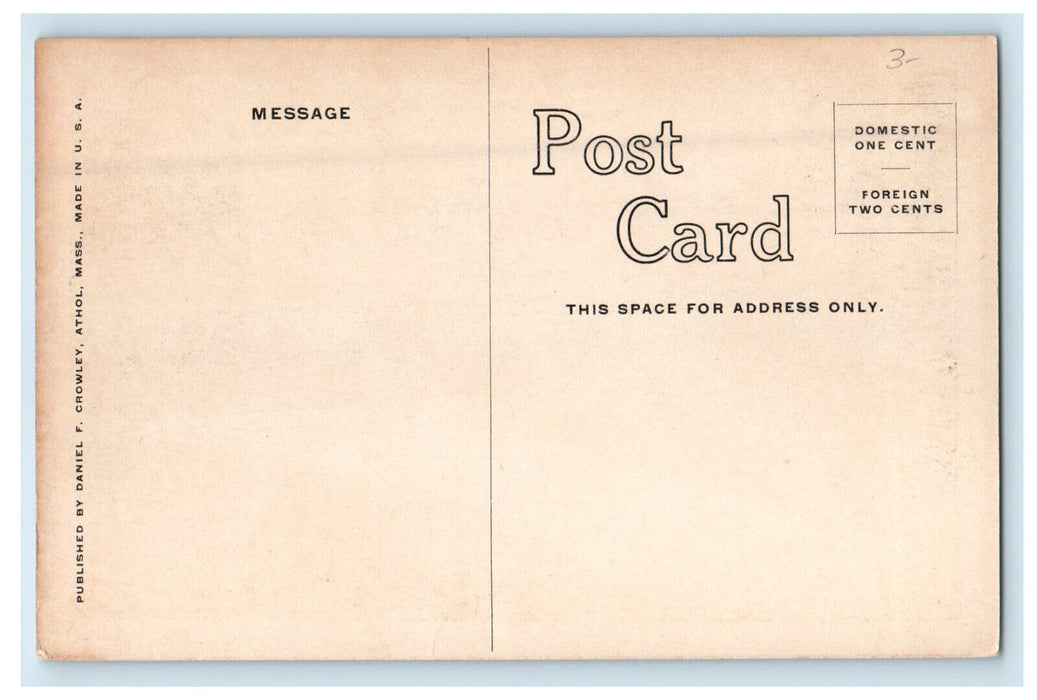 c1910 North Entrance Highland Common, Athol Massachusetts MA Unposted Postcard