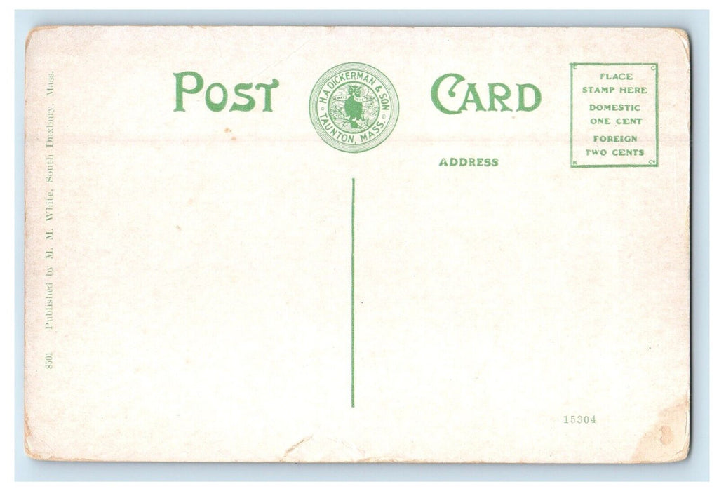 c1910's Burial Place Of Myles Standish South Duxbury Massachusetts MA Postcard