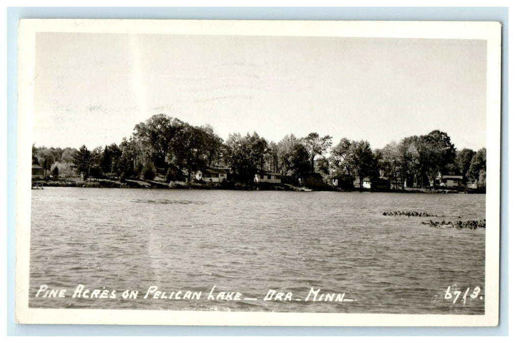 1963 Pine Acres on Pelican Lake Orr Minnesota MN Posted RPPC Photo Postcard