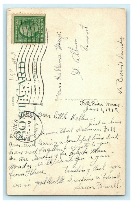 1917 Perry House Opera House Mall Newport Rhode Island RI Fall River MA Postcard
