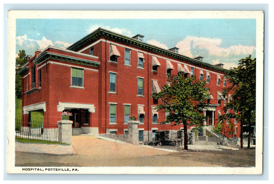 1919 Hospital Building, Pottsville Virginia VA Posted Antique Postcard