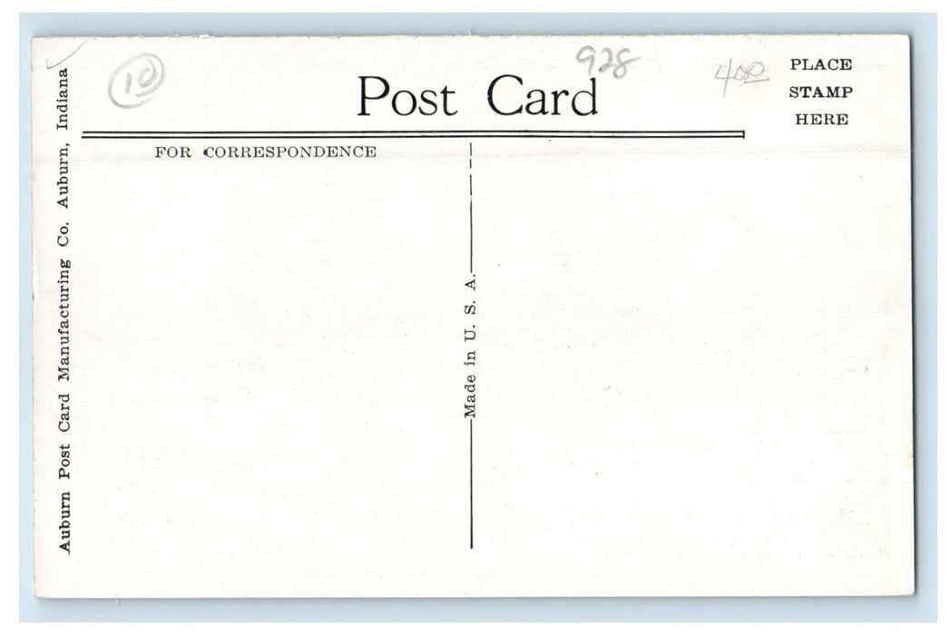 Central School Building Cars Huntington Indiana IN Unposted Vintage Postcard