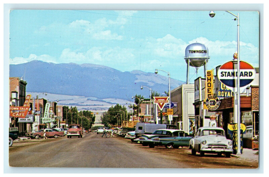 c1960's Townsend Montana Downtown Unposted Vintage Postcard