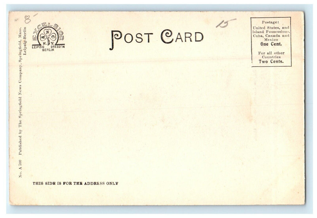 c1905 Baptist Church Winter Snow Wales Massachusetts MA Unposted Postcard