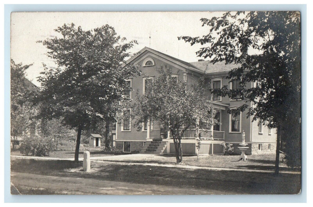 1912 View Of House Valparaiso Indiana IN RPPC Photo Posted Antique Postcard