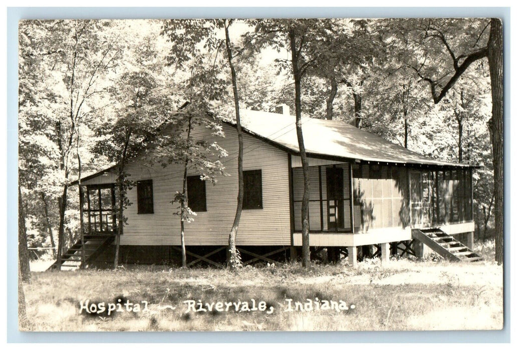 c1940's Hospital Rivervale Indiana IN RPPC Photo Unposted Vintage Postcard