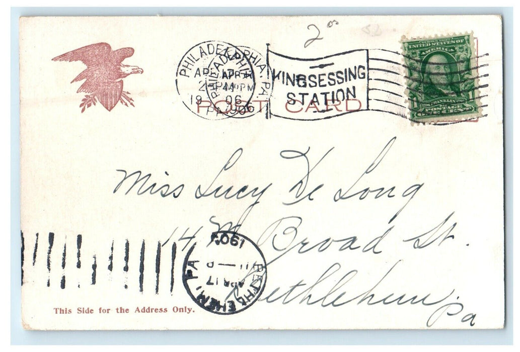 1906 Girard College Gate Philadelphia Pennsylvania PA Antique Postcard