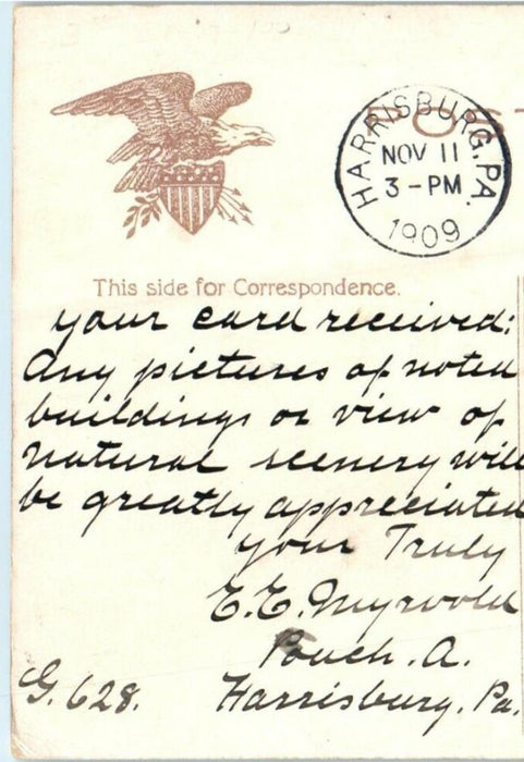 1909 Monument Of General John Fred Hartranft Harrisburg Pennsylvania PA Postcard