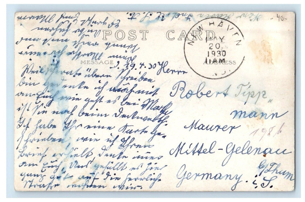 1930 Street View Residence Section Of New Haven Indiana IN RPPC Photo Postcard