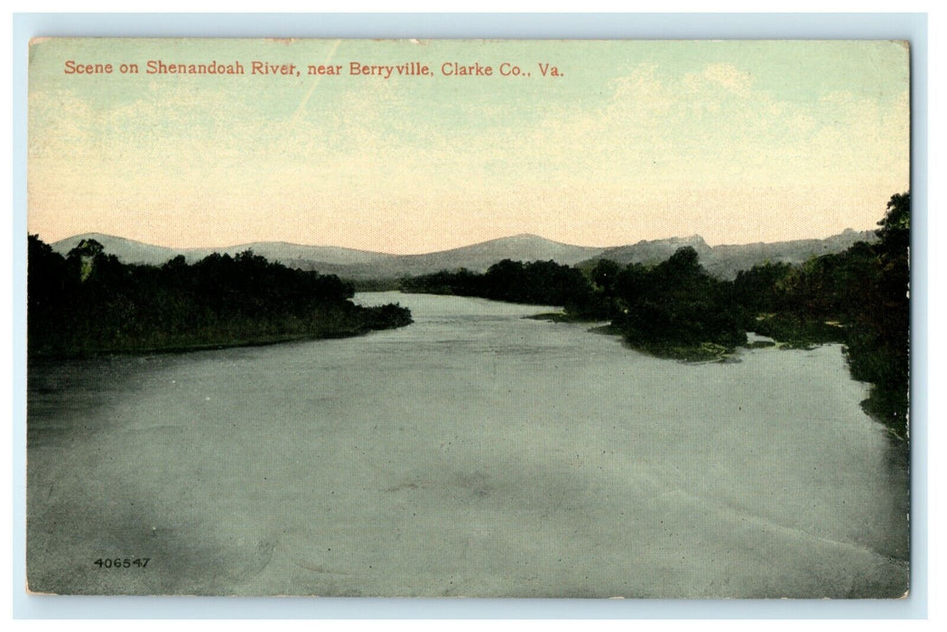 1914 Shenandoah River Berryville Clarke Co. Virginia VA Kernstown Postcard