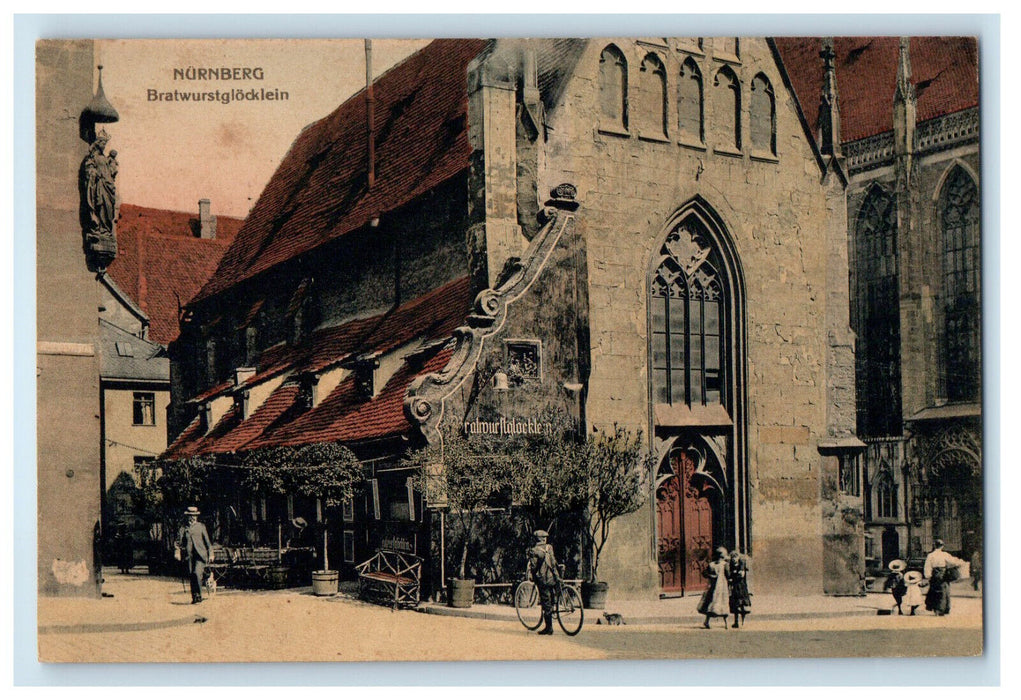 c1910 Bratswurstglocklein Nurnberg (Nuremberg) Germany Antique Postcard