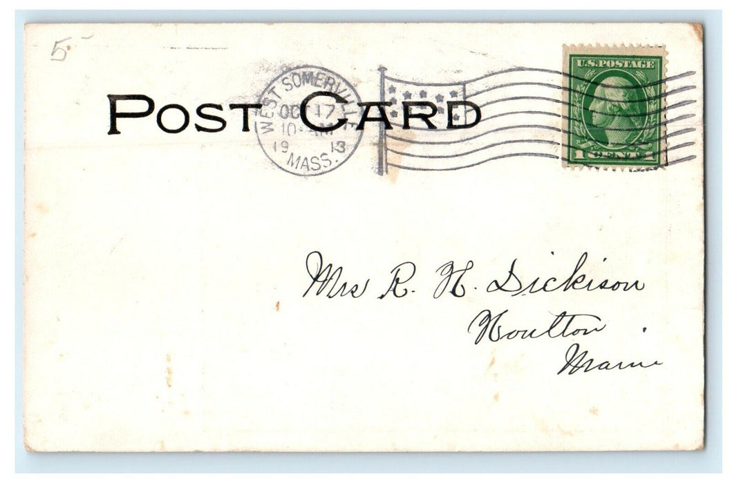 1913 Congregational Church Wakefield Massachusetts MA Antique Postcard
