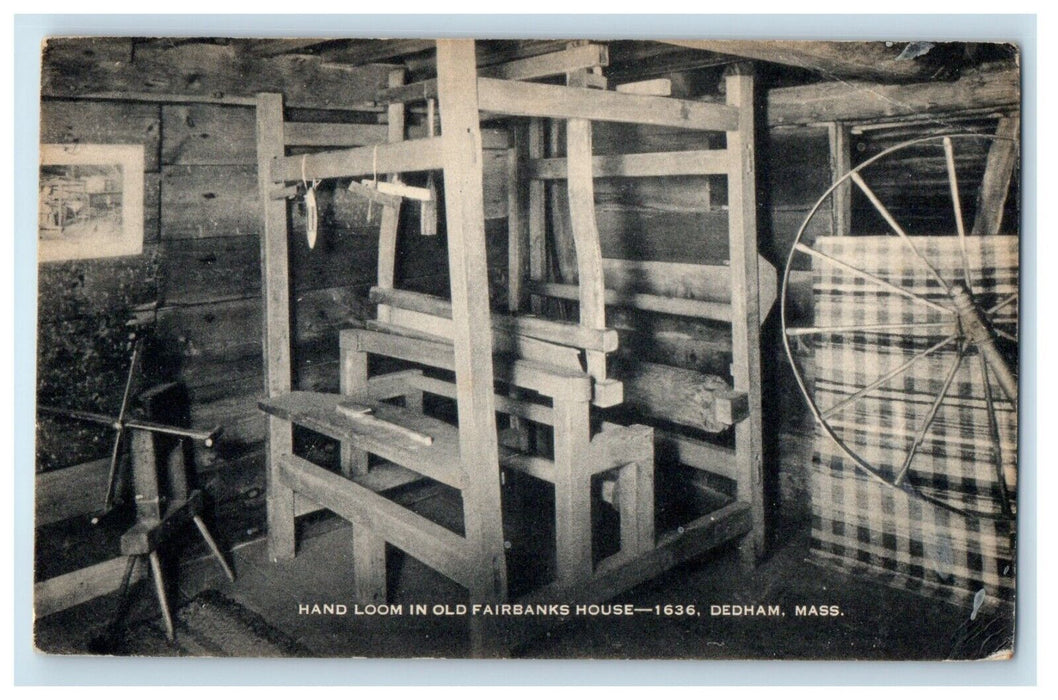 1958 Hand Loom In Old Fairbanks House Dedham Massachusetts MA Vintage Postcard