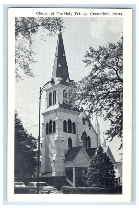 Church Of The Holy Trinity Greenfield Massachusetts MA Unposted Vintage Postcard