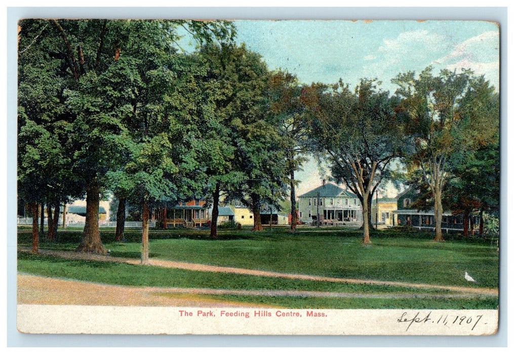 1907 The Park Feeding Hills Centre Massachusetts MA Posted Antique Postcard