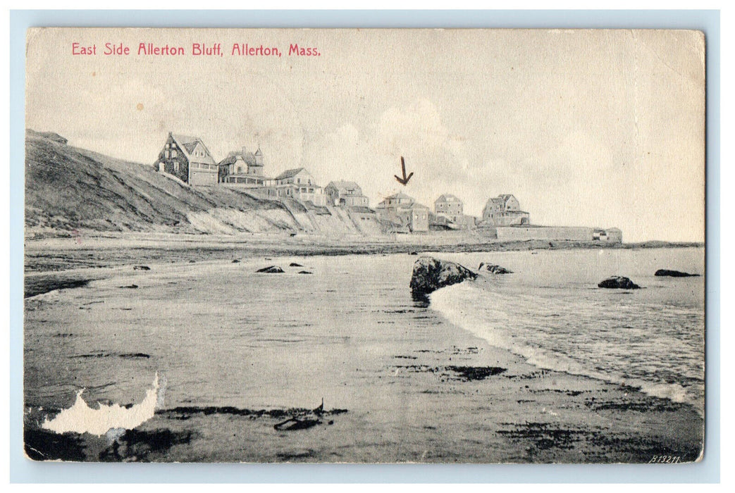 1911 East Side Allerton Bluff, Allerton, Massachusetts MA Posted Postcard