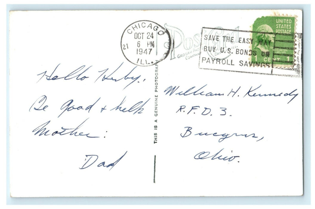 1947 Navy Pier Board of Trade Observatory Chicago Illinois RPPC Photo Postcard