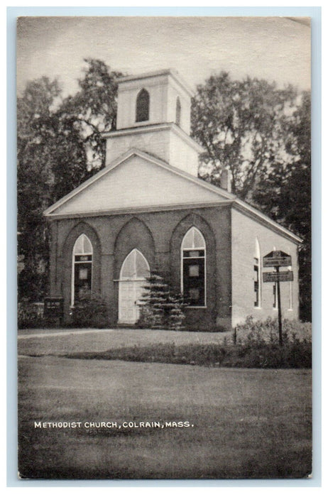 A View Of Methodist Church Colrain Massachusetts MA Unposted Vintage Postcard