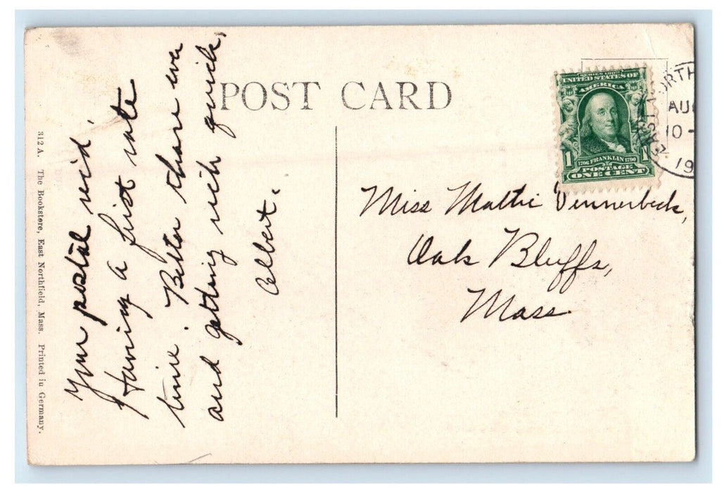 View Of Connecticut River From Seminary Campus East Northfield MA Postcard