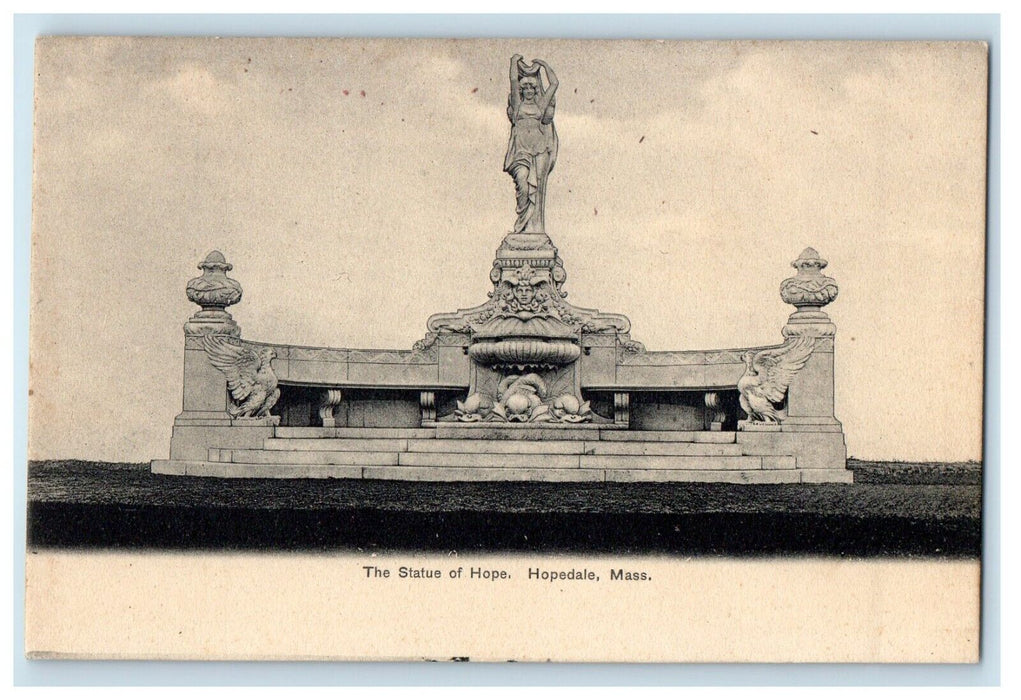 c1905 View Of The Statue Of Hope Hopedale Massachusetts MA Antique Postcard