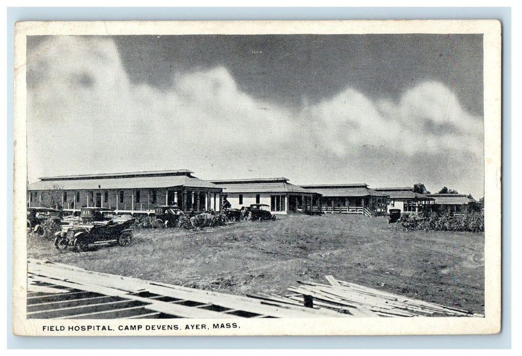 1918 Field Hospital Camp Devens Ayer Massachusetts MA Posted Antique Postcard