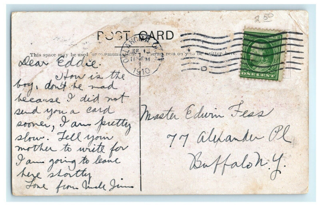 Portion of Wholesale District Oklahoma City 1910 Westfall Cigar Co., Postcard