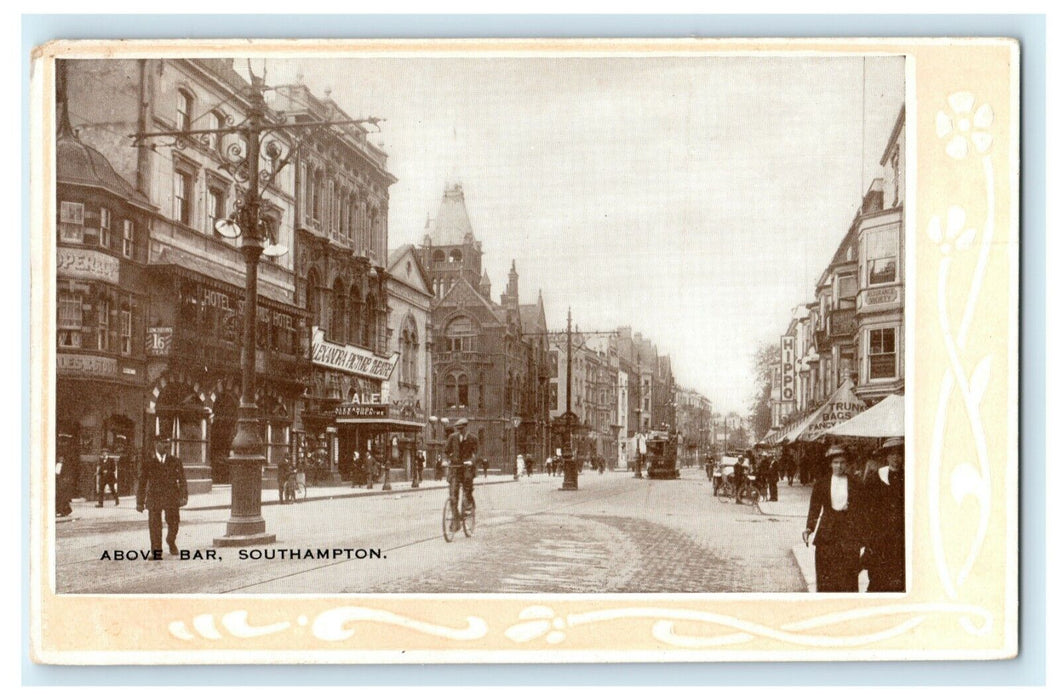 c1910 Above Bar Southampton United Kingdom Embossed Hampshire England Postcard