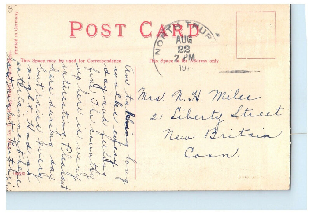 1914 Surf Bathing At Bay Shore North Truro Massachusetts MA Antique Postcard