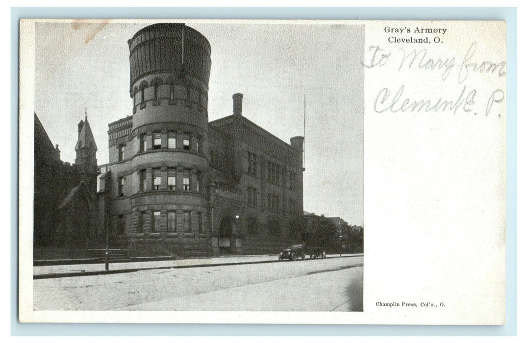 c1905 Gray's Armory Cleveland Ohio OH Unposted Antique Postcard