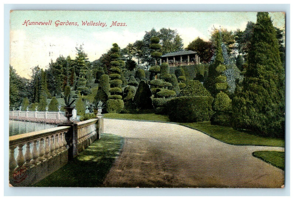 1906 Hunnewell Gardens Side View, Wellesley, Massachusetts MA Postcard