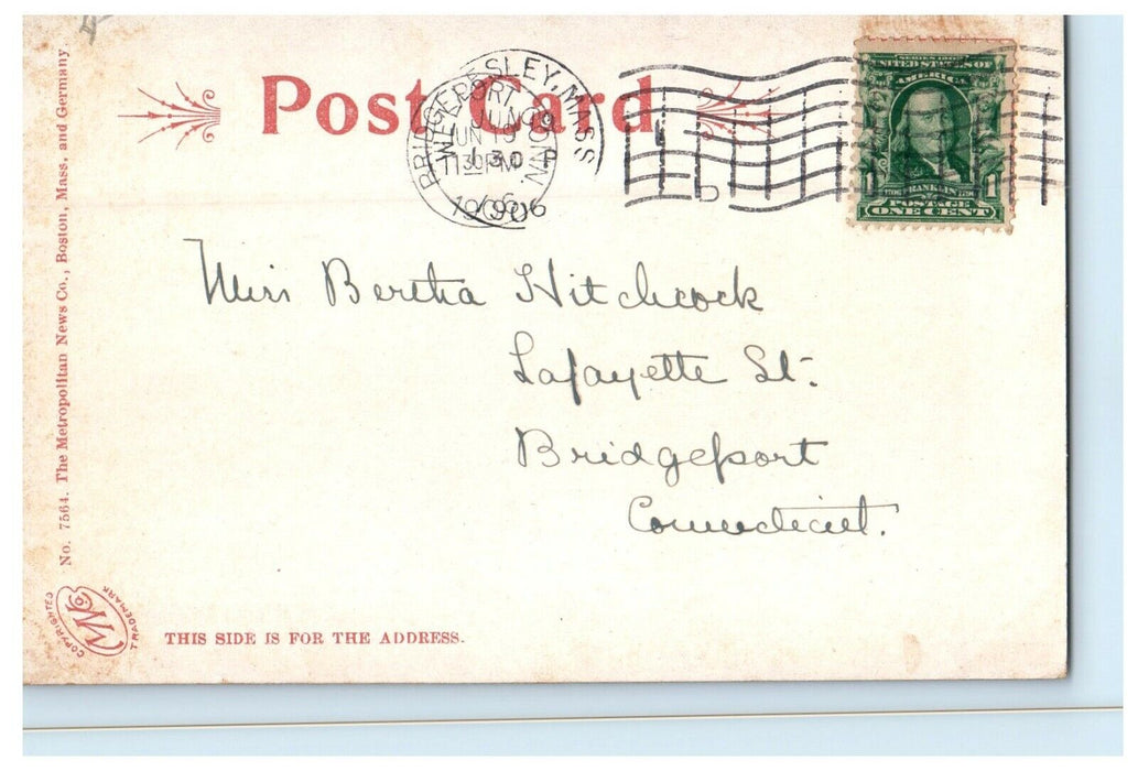 1906 Hunnewell Gardens Side View, Wellesley, Massachusetts MA Postcard