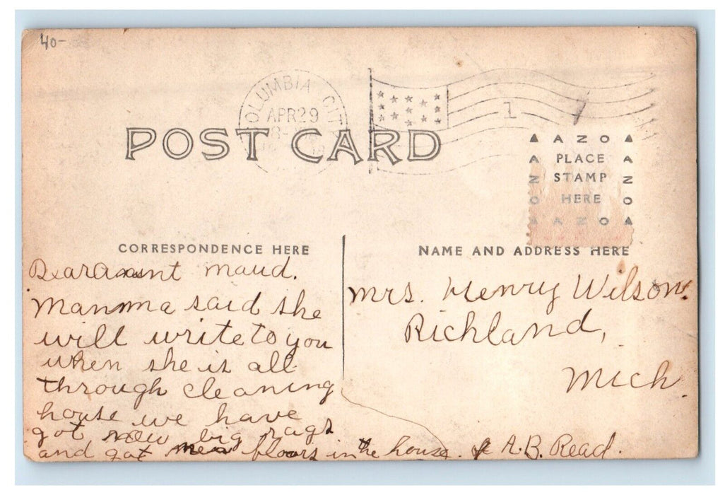 c1910's Spring Valley Poultry Farm Columbia City Indiana IN RPPC Photo Postcard