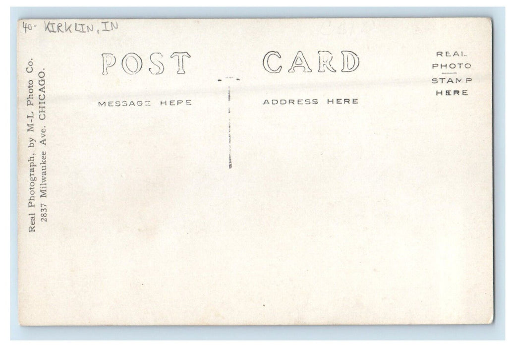 c1910's A Scene At Kirkland House And Hammock Indiana IN RPPC Photo Postcard