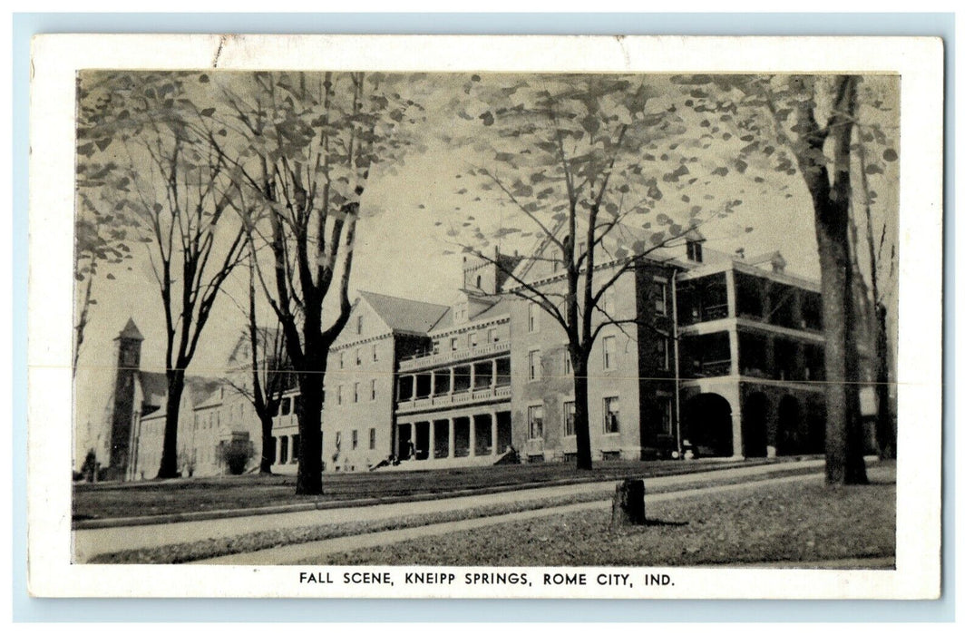 1949 Fall Scene Kneipp Springs Rome City Indiana IN Posted Vintage Postcard