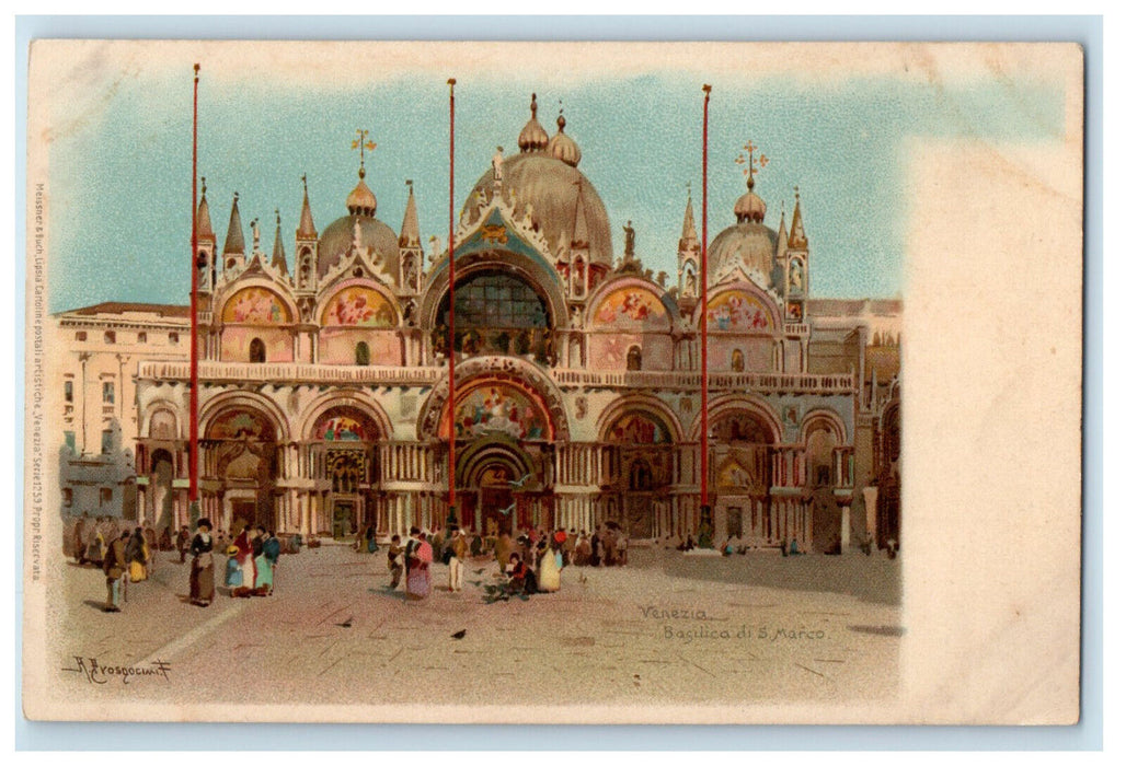 c1910 Venezia Basilica Di S. Marco Italy Unposted Antique Postcard